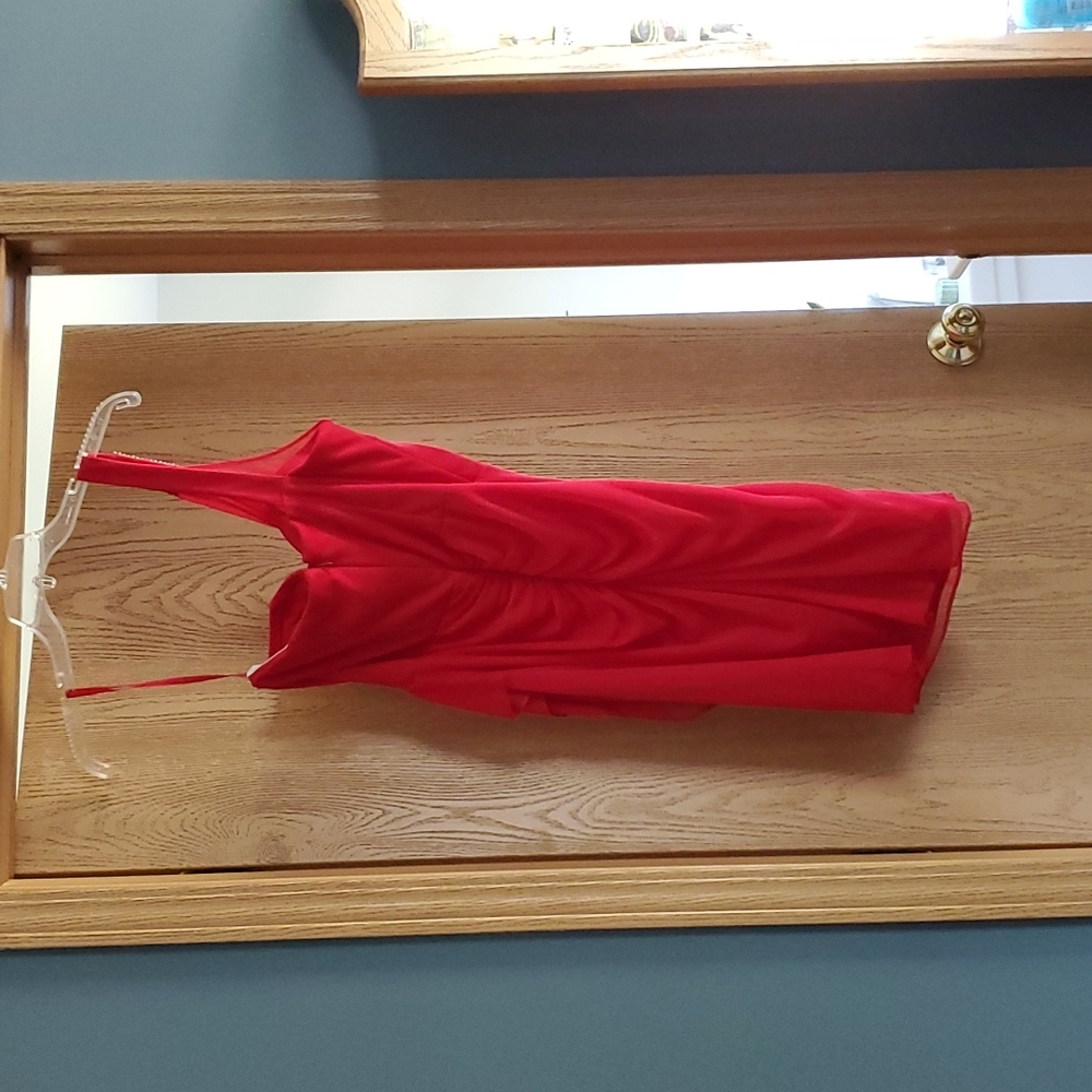 Cache 1 Shoulder Red Mini Dress - Picture 3 of 5